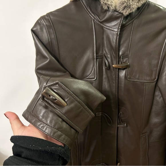 DANIER LEATHER JACKET WITH FUR!!! - Picture 11 of 15